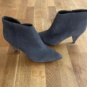 Vince Camuto Grey suede zip up booties
